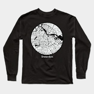 Amsterdam Circle Black & White Long Sleeve T-Shirt